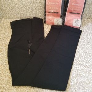 2 pair Chadwick's microfiber footless tights